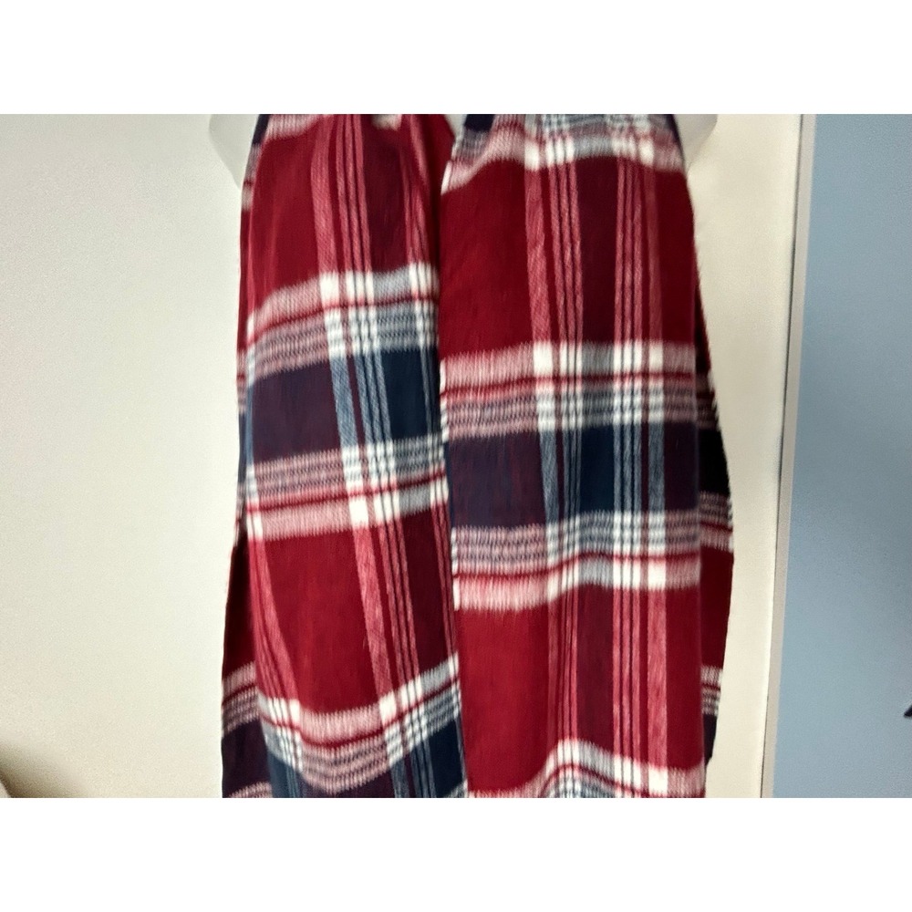 Cashmere Feel Red/White/Blue Plaid Scarf Cozy Winter Warm - Picture 3 of 7
